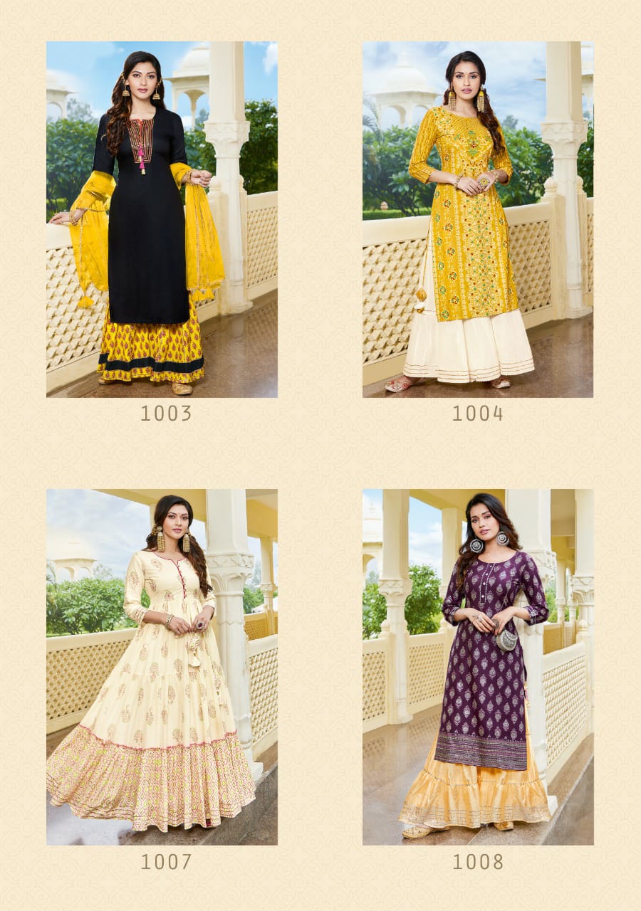 Festival Tadka 1 Designer Heavy Festive Wear Kurti With Bottom Stylish Collection
